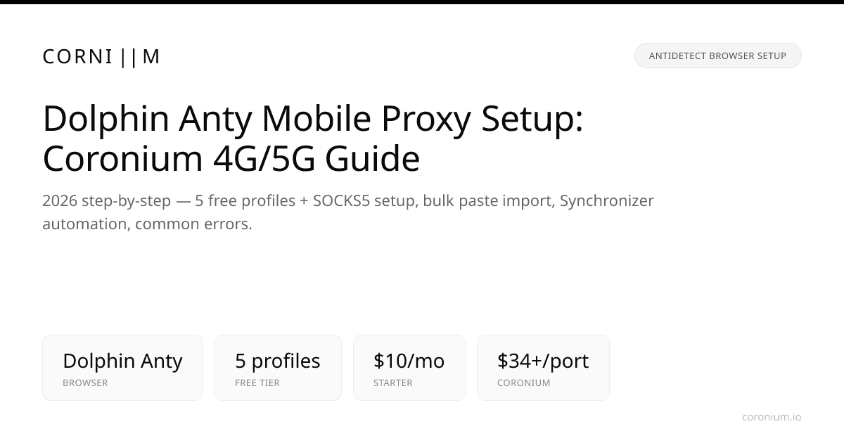 Dolphin Anty Mobile Proxy Setup: ProxyStyler 4G/5G Integration Guide
