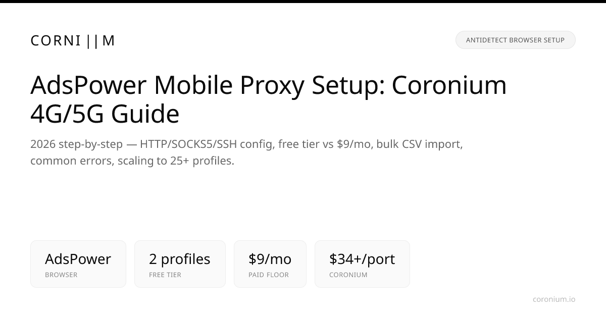 AdsPower Mobile Proxy Setup: ProxyStyler 4G/5G Integration Guide